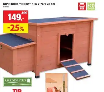 Hubo KIPPENHOK “ROCKY” 136 x 74 x 70 cm aanbieding