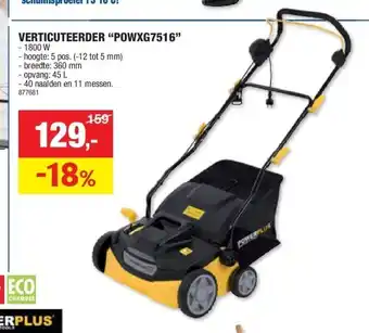 Hubo VERTICUTEERDER “POWXG7516” aanbieding