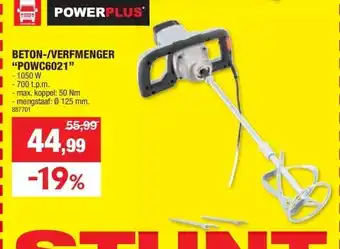Hubo BETON-/VERFMENGER “POWC6021” aanbieding