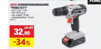 Hubo ACCU SCHROEFBOORMACHINE “POWC1071” aanbieding