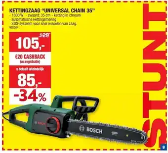 Hubo KETTINGZAAG “UNIVERSAL CHAIN 35” aanbieding