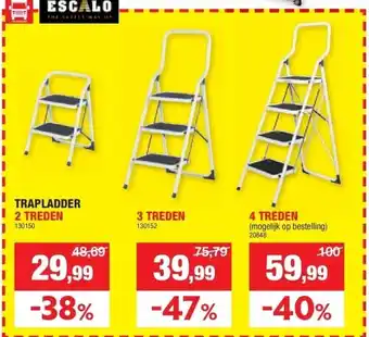 Hubo TRAPLADDER 2 TREDEN aanbieding