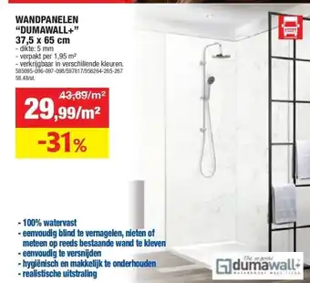 Hubo WANDPANELEN “DUMAWALL+” 37,5 x 65 cm aanbieding