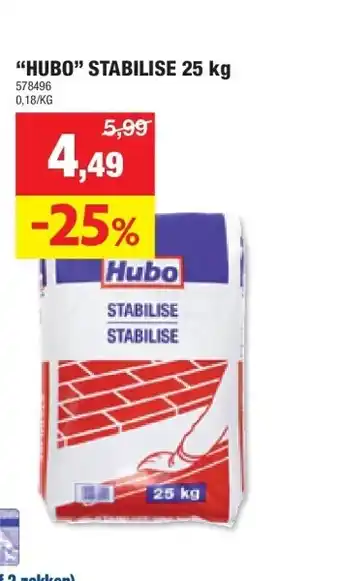Hubo “HUBO” STABILISE 25 kg aanbieding