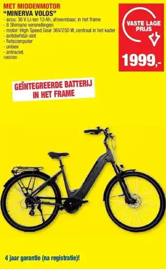 Hubo MET MIDDENMOTOR “MINERVA VOLOS” aanbieding