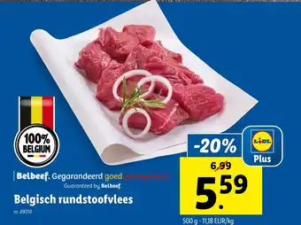 Lidl Belgisch rundstoofvlees aanbieding