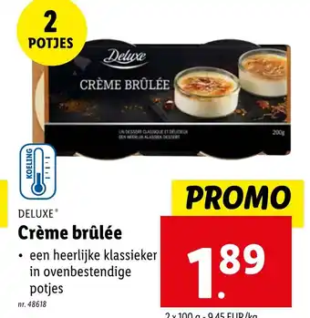 Lidl Deluxe Crème brûlée aanbieding