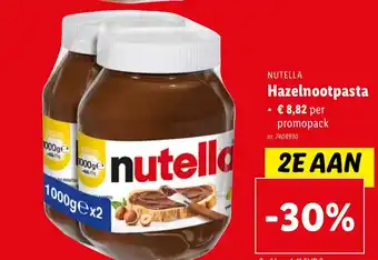 Lidl Nutella Hazelnootpasta aanbieding