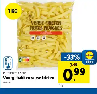 Lidl Voorgebakken verse frieten 1 kg aanbieding