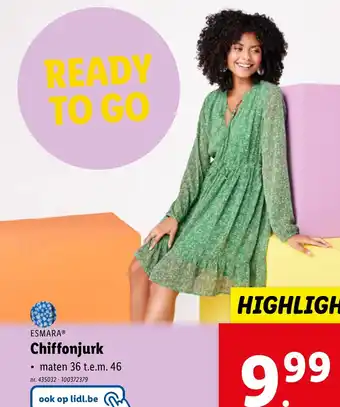 Lidl Esmara Chiffonjurk aanbieding