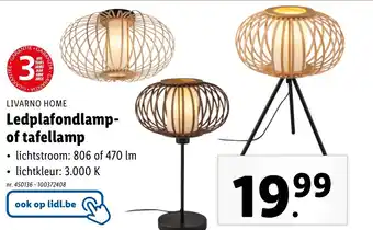 Lidl LIVARNO HOME Ledplafondlamp- of tafellamp aanbieding