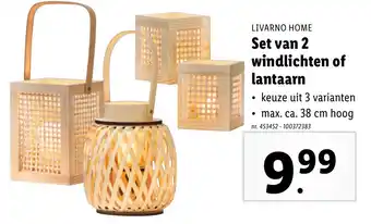 Lidl LIVARNO HOME set van 2 windlichten of lantaarn aanbieding