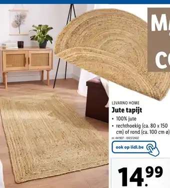 Lidl LIVARNO HOME Jute tapijt aanbieding