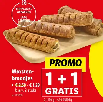 Lidl Worstenbroodjes aanbieding