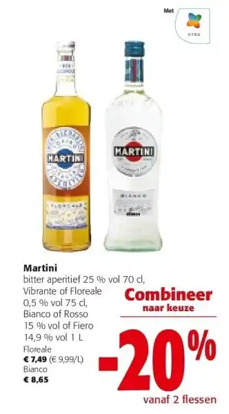 Colruyt Martini bitter aperitief 25 aanbieding