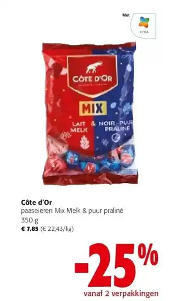 Colruyt Côte d'Or paaseieren Mix Melk & puur praliné 350 g aanbieding