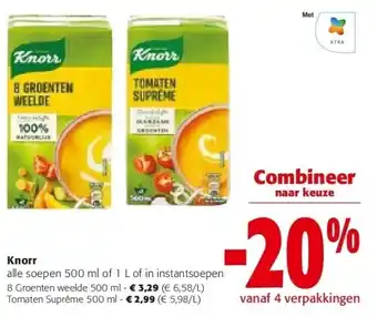 Colruyt Knorr alle soepen 500 ml aanbieding
