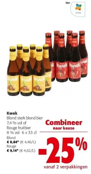 Colruyt Kwak Blond sterk blond bier 7,4 % vo aanbieding