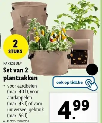 Lidl Set van 2 plantzakken aanbieding