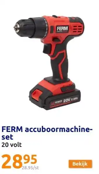 Action FERM accuboormachine-set aanbieding