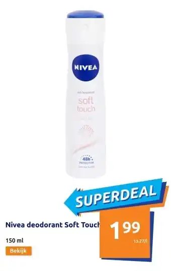 Action Nivea deodorant Soft Touch aanbieding