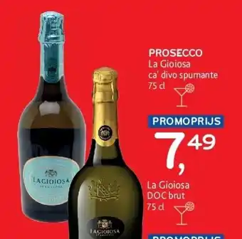 PROSECCO La Gioiosa ca' divo spumante 75 cl