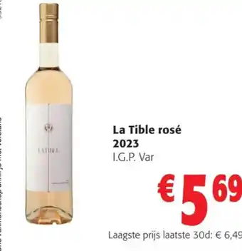 Colruyt La Tible rosé 2023 aanbieding