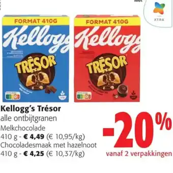 Colruyt Kellogg's Trésor 410g aanbieding