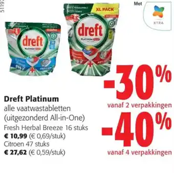 Colruyt Dreft Platinum alle handafwasmiddelen aanbieding