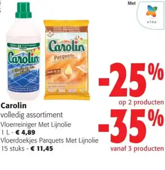 Colruyt Carolin volledig assortiment aanbieding