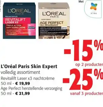 Colruyt L'Oréal Paris Skin Expert volledig assortiment 50 ml aanbieding
