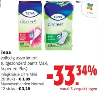 Colruyt Tena volledig assortiment aanbieding