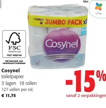 Colruyt Cosynel toiletpapier aanbieding