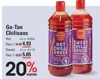 Sligro-M Go-Tan Chilisaus Hot fles 1 l aanbieding