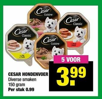Big Bazar Cesar hondenvoer aanbieding