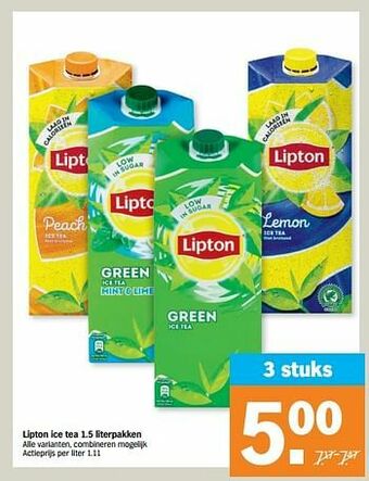 Albert Heijn Lipton ice tea aanbieding