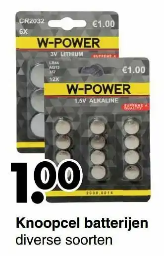 Knoopcel batterijen