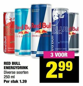 Big Bazar Red bull energydrink aanbieding