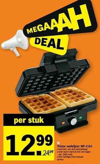 Albert Heijn Tristar wafelijzer wf-1165 aanbieding