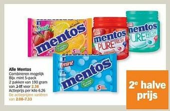 Albert Heijn Mentos mint aanbieding