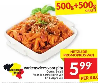 Intermarché Varkensvlees voor pita aanbieding