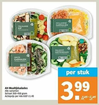 Albert Heijn Ah maaltijdsalades aanbieding