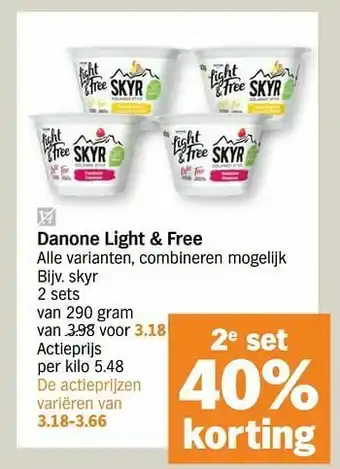 Albert Heijn Danone light + free skyr aanbieding