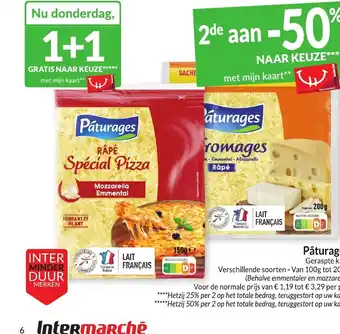 Intermarché Pâturages Geraspte kaas aanbieding