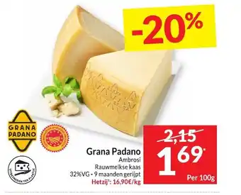 Intermarché Grana Padano 100 g aanbieding