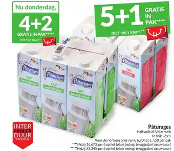 Intermarché Pâturages Halfvolle of Volle melk aanbieding