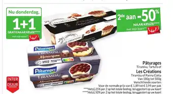 Intermarché Pâturages Tiramisu, Tartufo of Les Créations aanbieding