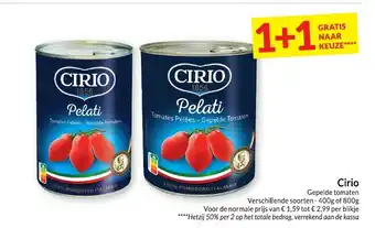 Intermarché Cirio Gepelde tomaten aanbieding