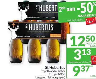Intermarché St Hubertus Tripel blond of amber In clip - 3x33cl aanbieding
