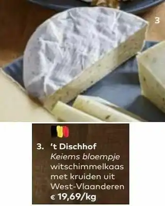 Bio Planet `t dischhof keiems bloempje witschimmelkaas met kruiden aanbieding